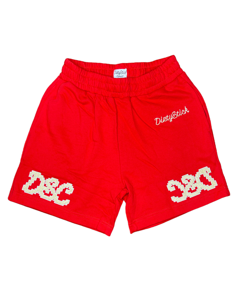 DirtyStick Red & Cream Shorts