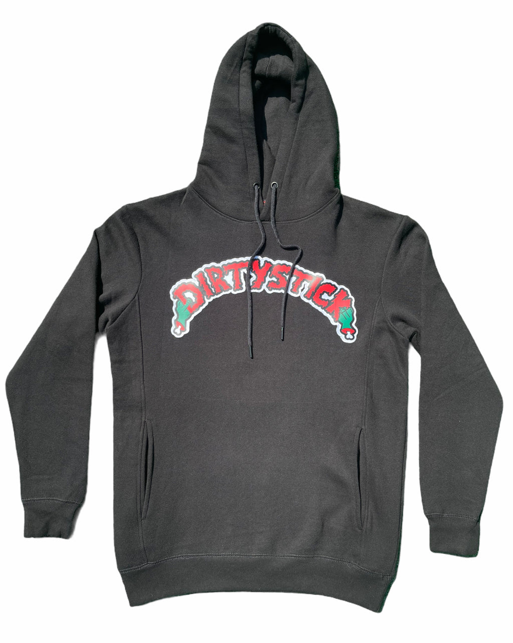 Hoodie/Zombie Hand/Black/Green And Red Logo