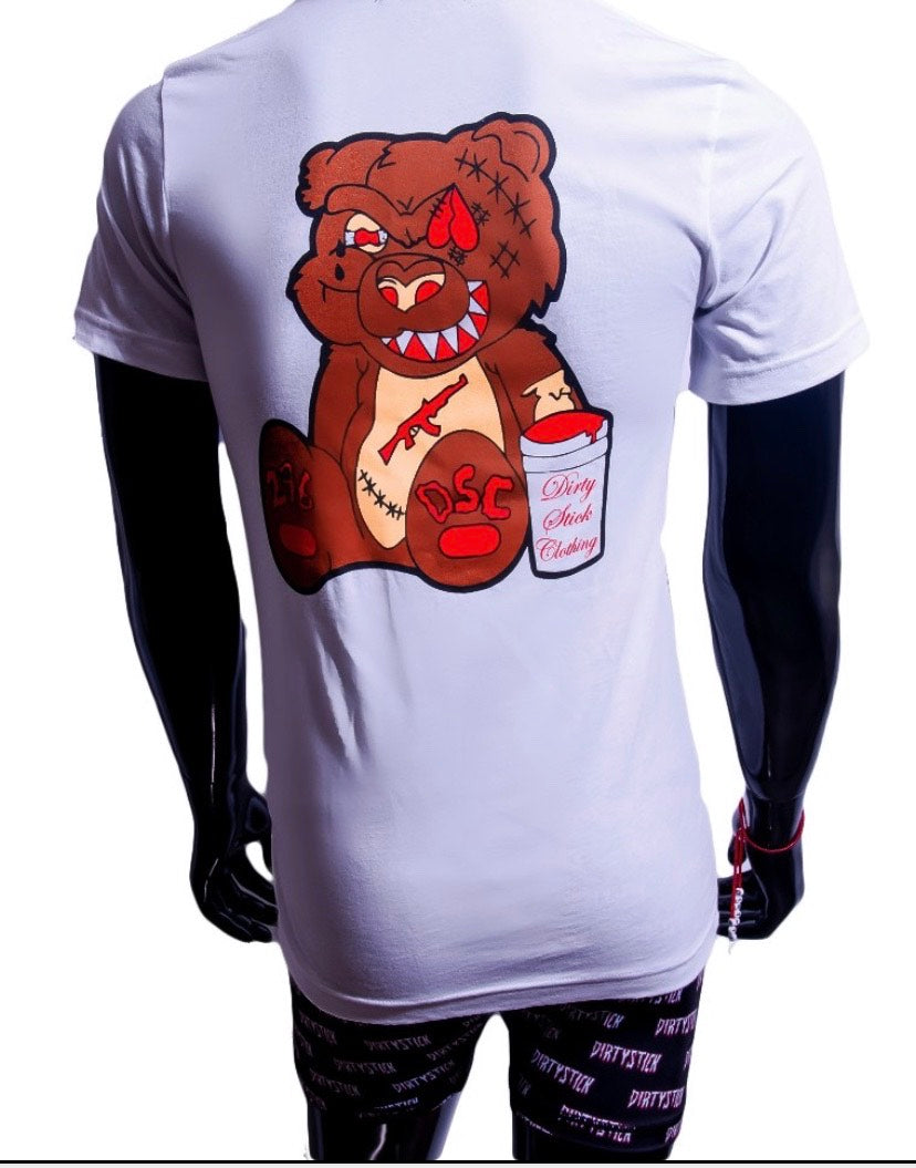 T-SHIRT/STICKYBEAR/WHITE/RED