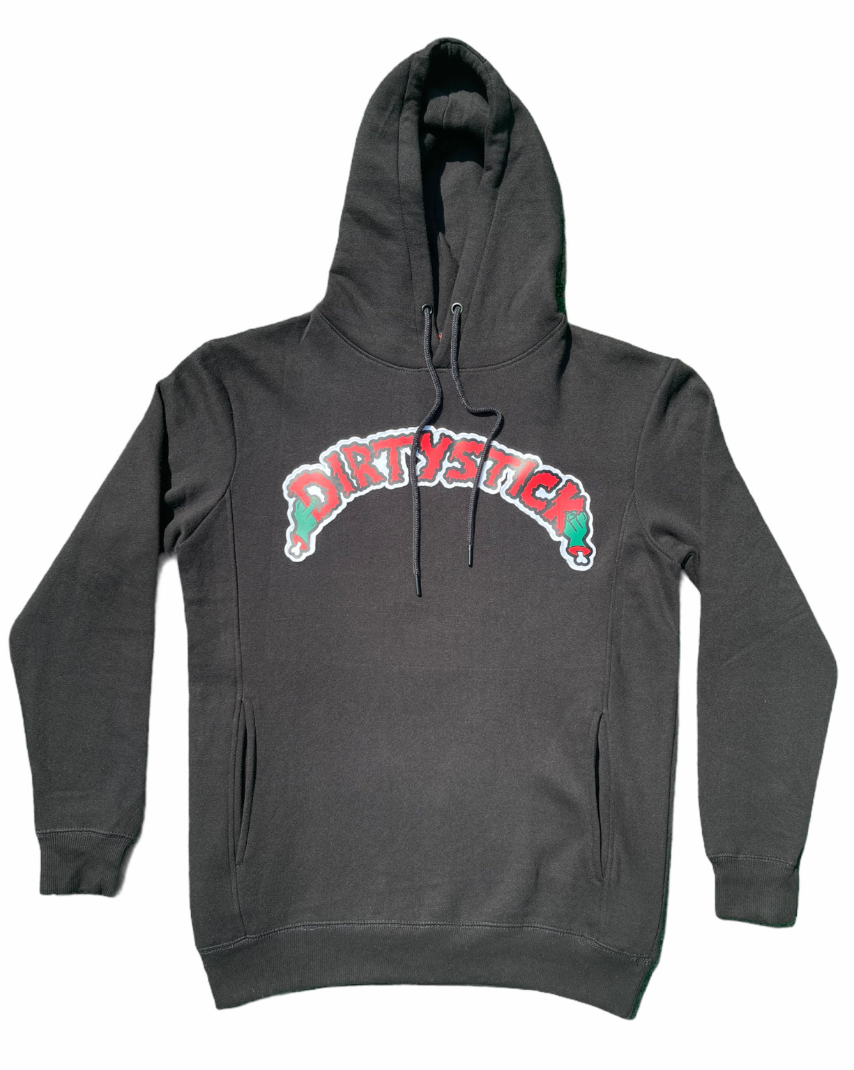 Hoodie/Zombie Hand/Black/Green And Red Logo – DirtyStick Clothing