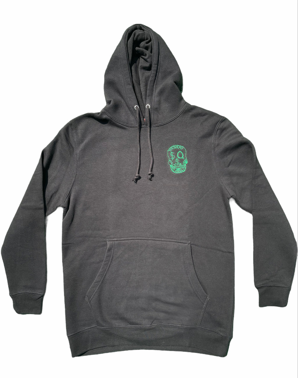 Hoodie/StickHead/ Black/Green Logo