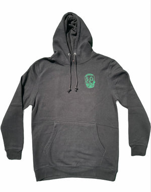 Hoodie/StickHead/ Black/Green Logo